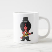 ロックスターに扮したアロサウルスのイラストレーション ジャンボコーヒーマグカップ (右)