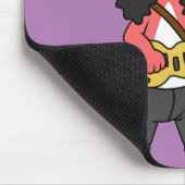 ロックスターに扮したアロサウルスのイラストレーション マウスパッド (コーナー)