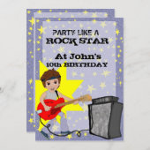 ロックスターのようなパーティー! 招待状 (正面/裏面)