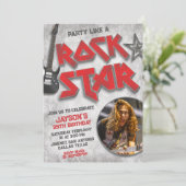 ロックスターのようにパーティーしよう - 写真付き 招待状 (スタンド正面)