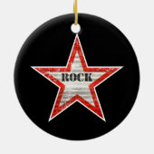 ロックスターのオーナメント(黒い背景) セラミックオーナメント (裏面)