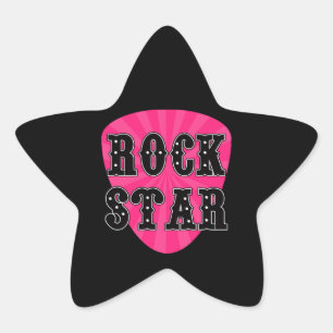 ロックスターのギターピック 星シール