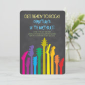 ロックスターのギター バースデーパーティーの招待状 招待状 (スタンド正面)