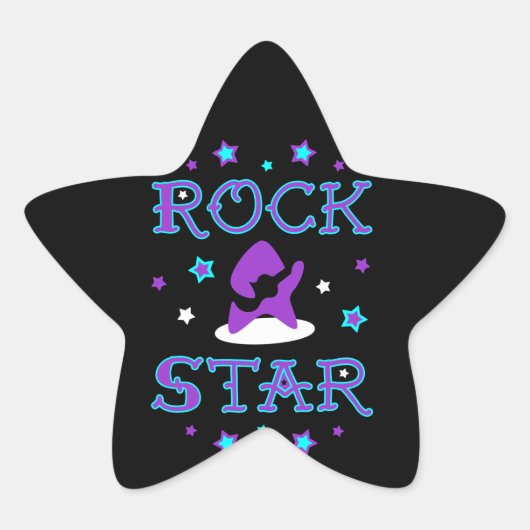 ロックスターのシール 星シール (正面)