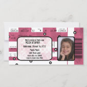 ロックスターのチケットの招待状かサンキューカード サンキューカード (正面)