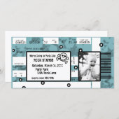 ロックスターのチケットの招待状かサンキューカード サンキューカード (正面/裏面)