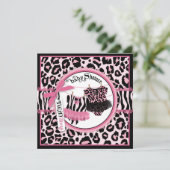 ロックスターのチュチュ ツインズ ベビーシャワー 招待状 SQ-HP3 (スタンド正面)