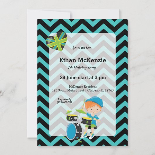 ロックスターのパーティー 招待状 (正面)