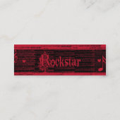 ロックスターのプロフィールカードのようなプロフィールは売春の手引きをしました スキニー名刺 (裏面)