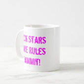 ロックスターのマグの規則 コーヒーマグカップ (正面左)