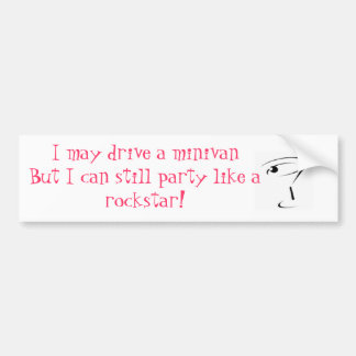 ロックスターのミニバン バンパーステッカー