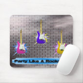 ロックスターのレンガ壁 マウスパッド (マウス)