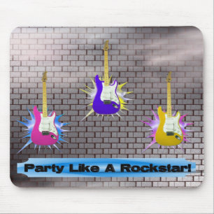 ロックスターのレンガ壁 マウスパッド
