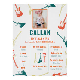 ロックスターの最初の誕生日マイルストーン ポスター