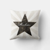 ロックスターの枕(多色のなグランジな質感-) クッション (裏面)