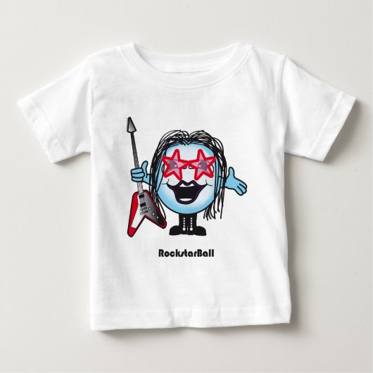 ロックスターの球 ベビーTシャツ (正面)
