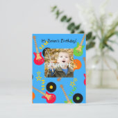 ロックスターの男の子の誕生日のパーティの招待状 招待状 (スタンド正面)