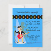 ロックスターの男の子の誕生日のパーティの招待状 招待状 (裏面)