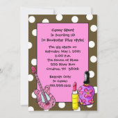 ロックスターの花型女性歌手の誕生日の招待状 招待状 (正面)