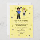 ロックスターの誕生会の写真は課します 招待状 (正面)