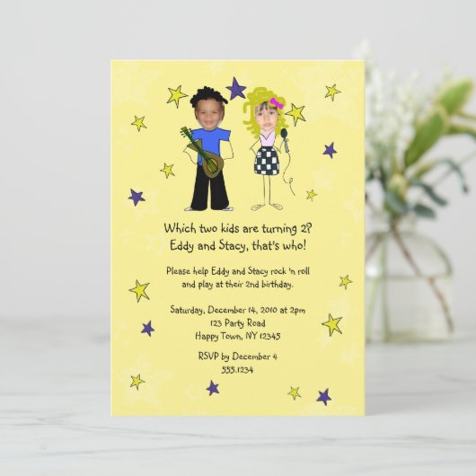 ロックスターの誕生会の写真は課します 招待状 (スタンド正面)