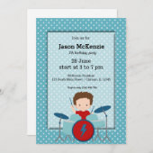 ロックスターの誕生日パーティー 招待状 (正面/裏面)