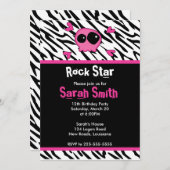 ロックスターの誕生日 招待状 (正面/裏面)
