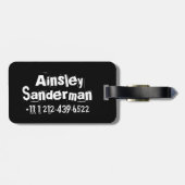 ロックスターの赤の子供IDの荷物のラベル ラゲッジタグ (裏面横)