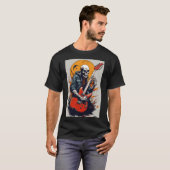 ロックスターの雰囲気：スカルクールとTシャツ Tシャツ (正面フル)