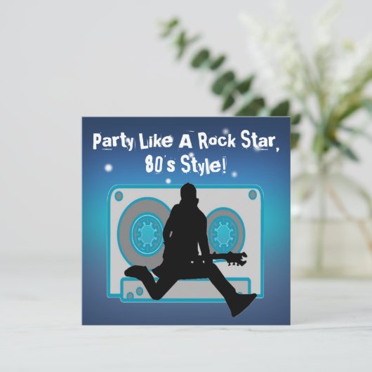 ロックスターの80年代のパーティの招待状のようなパーティー 招待状 (スタンド正面)