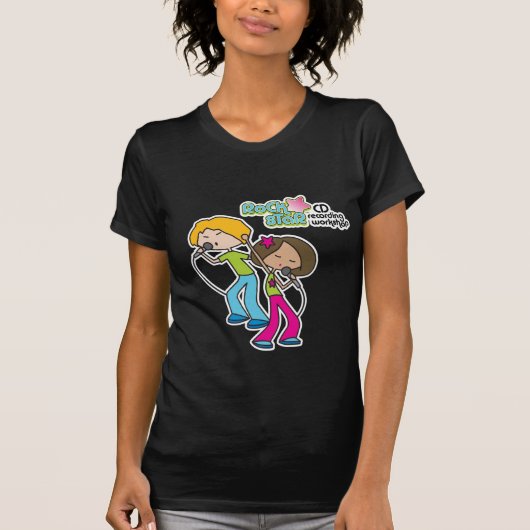 ロックスターのCD録音の研修会 Tシャツ (正面)