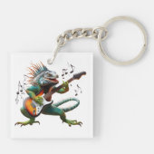 ロックスターイグアナカラフルの音楽バースト キーホルダー (裏面)