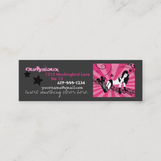 ロックスターカード スキニー名刺 (正面)