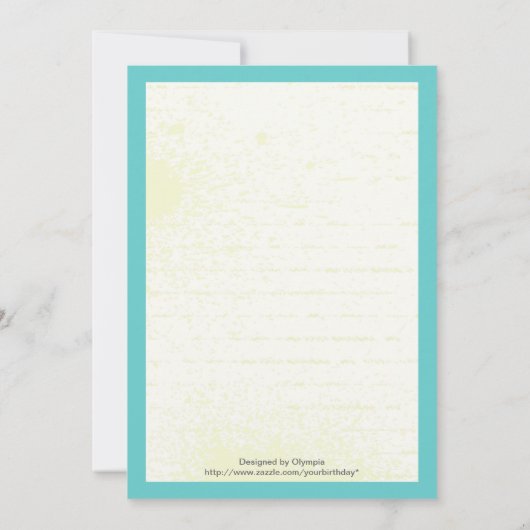 ロックスターガーリーエレキギター誕生日 招待状 (裏面)