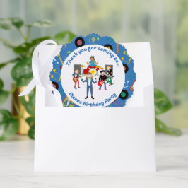 ロックスターガールバンドバースデーパーティー オーナメントカード