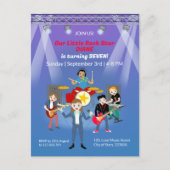 ロックスターガールバンドバースデーパーティー ポストカード (正面)