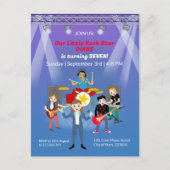 ロックスターガールバンドバースデーパーティー ポストカード (正面)