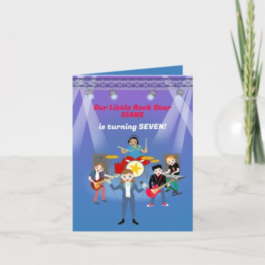 ロックスターガールバンドバースデーパーティー 招待状 (正面)