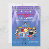 ロックスターガールバンドバースデーパーティー 招待状 (正面)