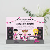 ロックスターガールバンド誕生パーティー 招待状 (スタンド正面)