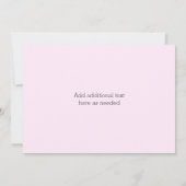 ロックスターガールバンド誕生パーティー 招待状 (裏面)