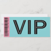 ロックスターガールバンド誕生日アクアピンク 招待状 (裏面)