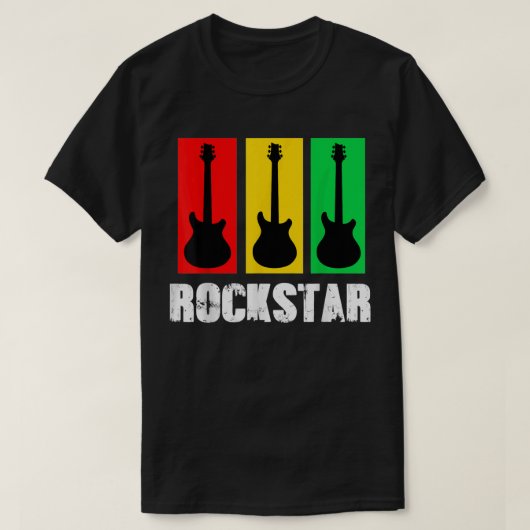 ロックスターキッズTシャツヴィンテージギター Tシャツ (デザイン正面)