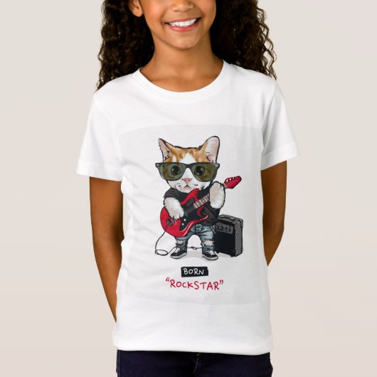 ロックスターキャットTシャツ Tシャツ (正面)