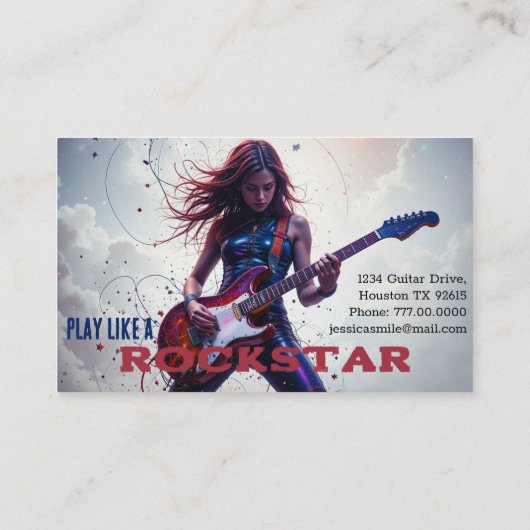 ロックスターギターインストラクター 名刺 (裏面)