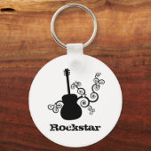 ロックスターギターキーチェーン キーホルダー (正面)