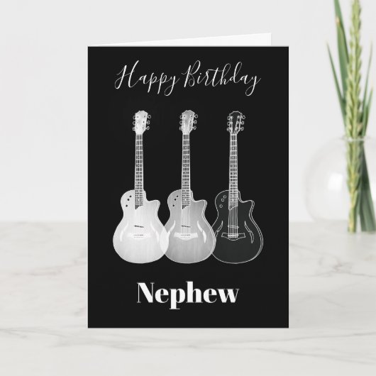 ロックスターギタースモノクロ甥 カード (正面)