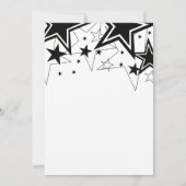 ロックスターギターブラック&ホワイト誕生日 招待状 (裏面)