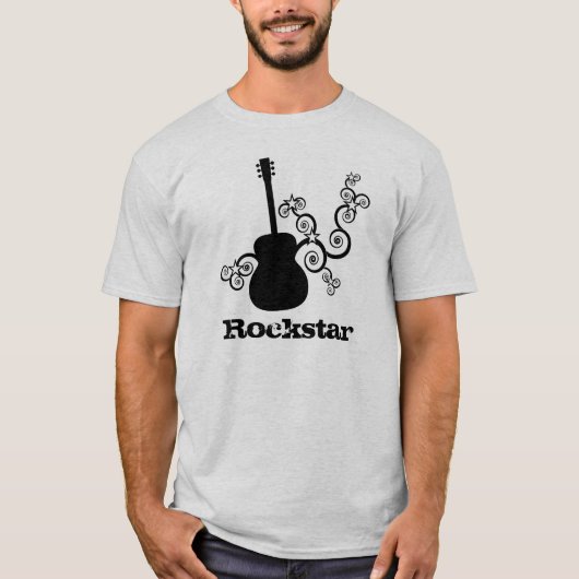 ロックスターギターメンズシャツ Tシャツ (正面)
