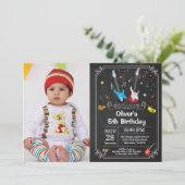 ロックスターギター誕生日招待状ミュージックボーイ 招待状 (スタンド正面)